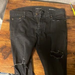 Saint Laurent black ripped jeans